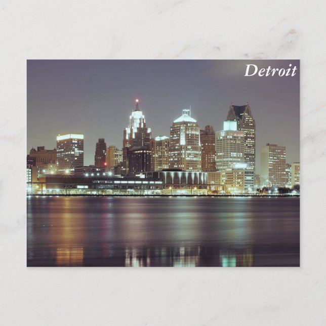 Detroit, Michigan Postkarte (Vorderseite)