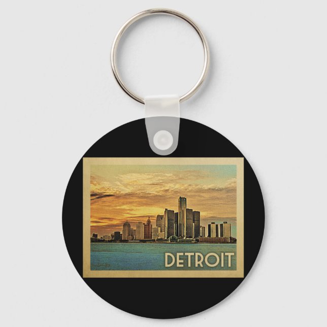 Detroit Michigan Schlüsselanhänger (Vorderseite)