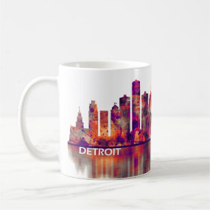 Detroit Michigan Skyline Kaffeetasse