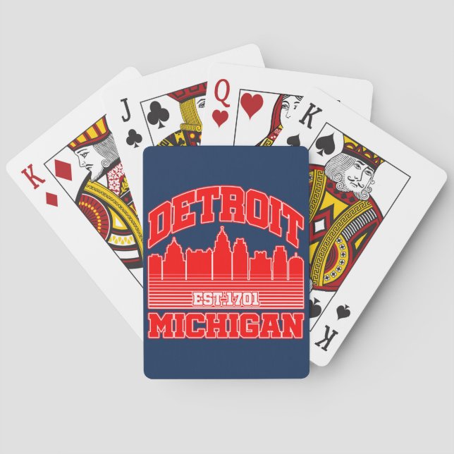 Detroit, Michigan Spielkarten (Rückseite)