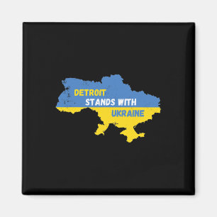 Detroit Michigan steht hinter der Ukraine  Magnet