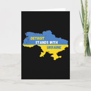 Detroit Michigan steht mit der Ukraine Karte