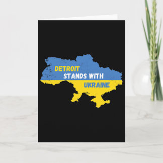 Detroit Michigan steht mit der Ukraine Karte