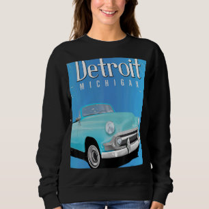 Detroit Michigan Usa Cart Poster Sweatshirt