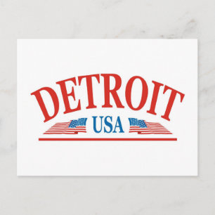 Detroit Michigan USA Postkarte