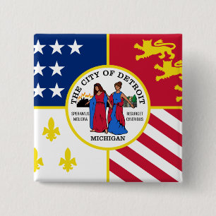 Detroit, Michigan, Vereinigte Staaten Button