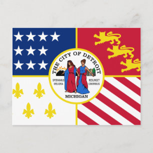 Detroit, Michigan, Vereinigte Staaten Postkarte