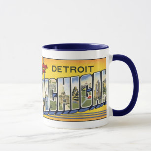 Detroit, MIchigan Vintage Postcard-Tasse Tasse