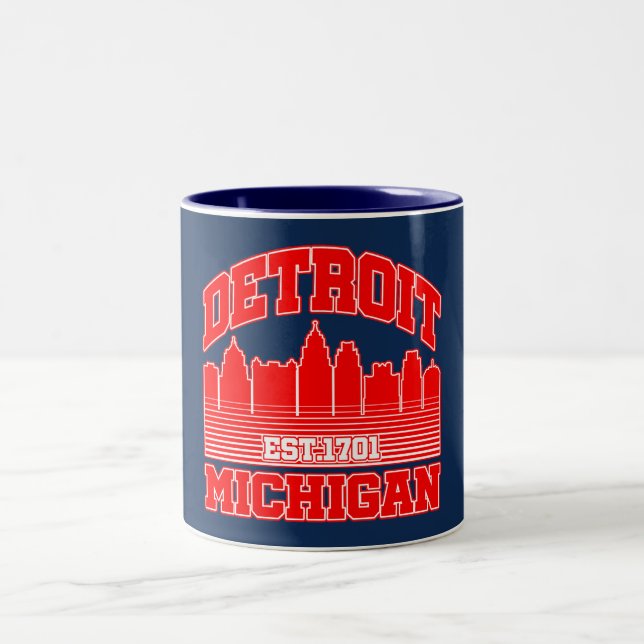 Detroit, Michigan Zweifarbige Tasse (Mittel)