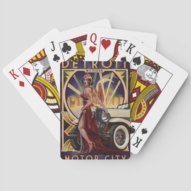 Detroit | Motor City Spielkarten (Rückseite)