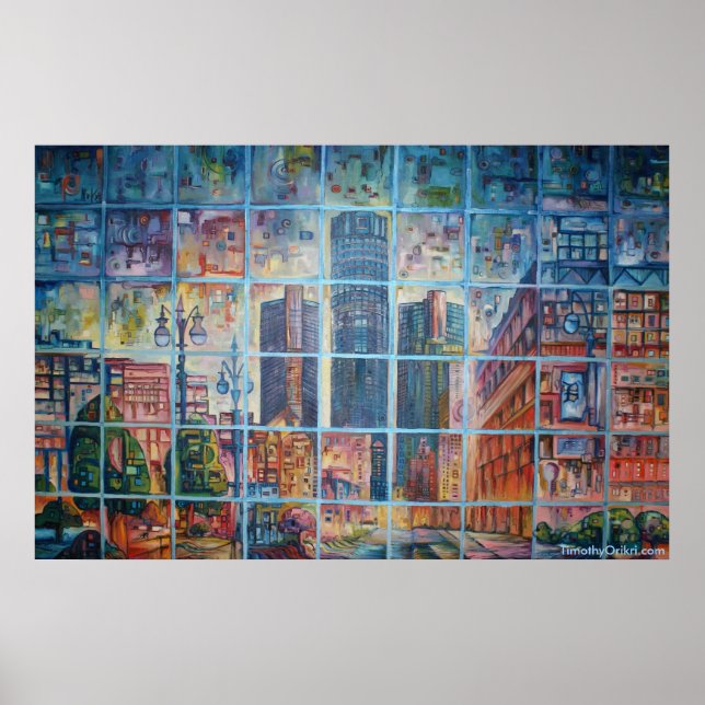 Detroit on My Mining I - Canvas Print Poster (Vorne)