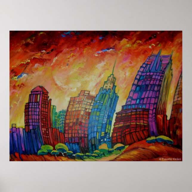 Detroit on Rocks I - Canvas Print Poster (Vorne)