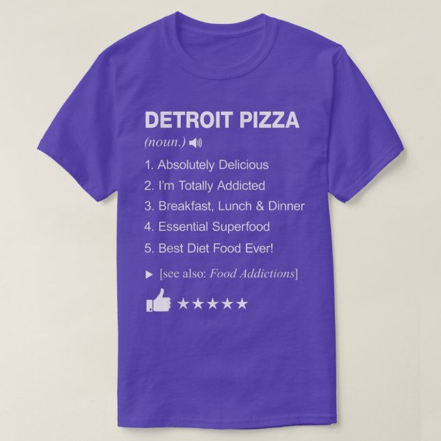 Detroit Pizza Definition Meaning Funny  T-Shirt (Design vorne)