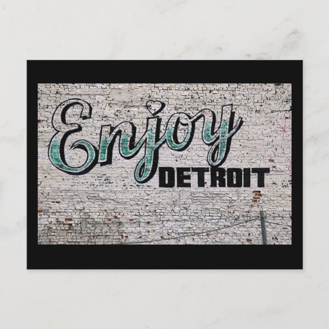 Detroit Postcard genießen Postkarte (Vorderseite)