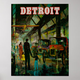 Detroit-Reiseposter Poster