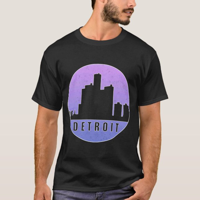Detroit Skyline 1 T-Shirt (Vorderseite)