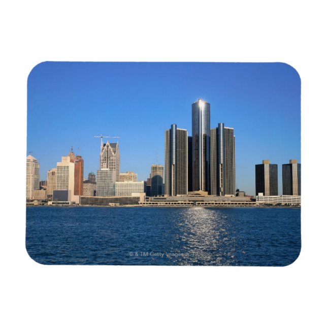 Detroit Skyline 2 Magnet (Horizontal)