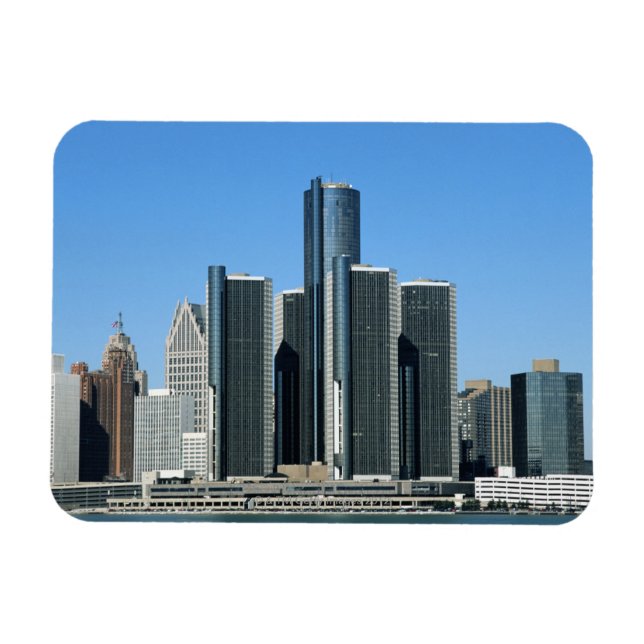Detroit Skyline 4 Magnet (Horizontal)