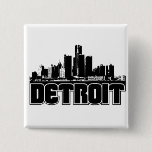 Detroit-Skyline Button