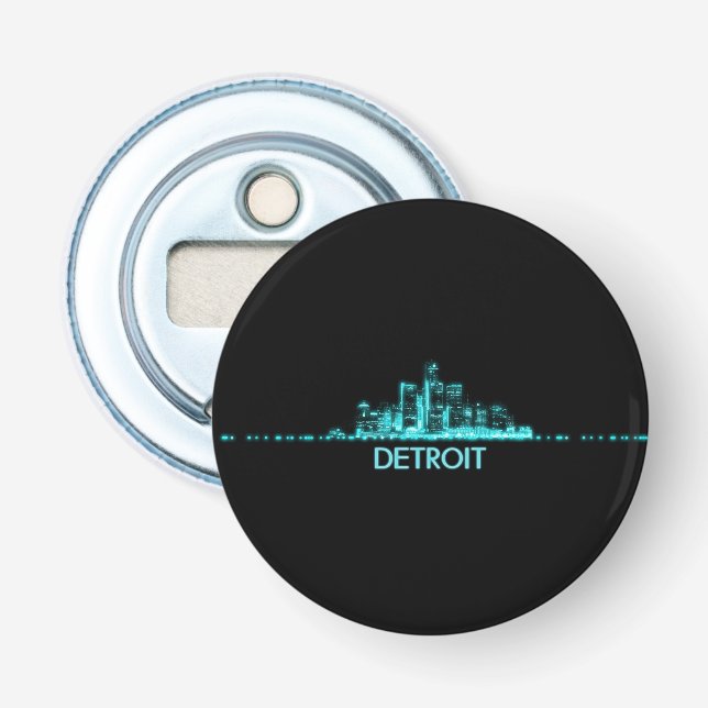 Detroit Skyline Flaschenöffner (Vorderseite)
