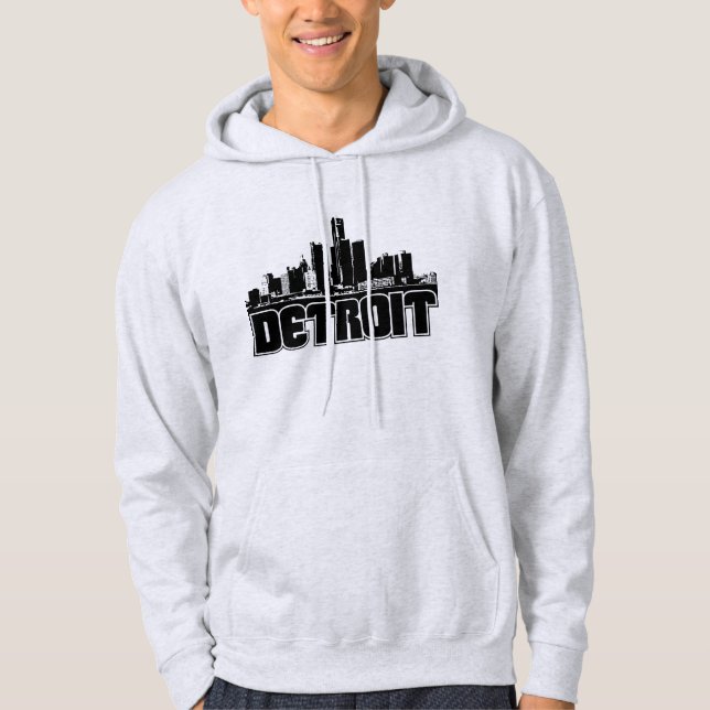 Detroit-Skyline Hoodie (Vorderseite)