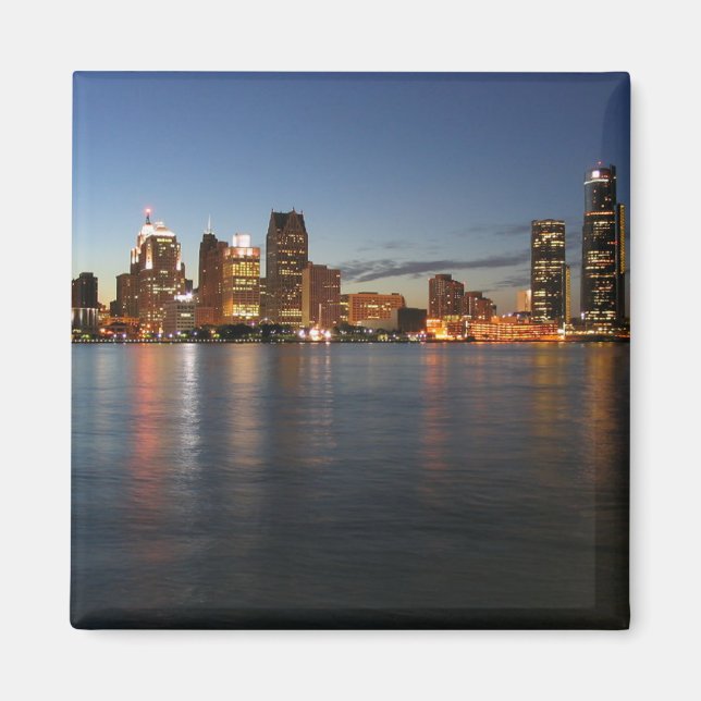 Detroit Skyline Magnet (Vorne)