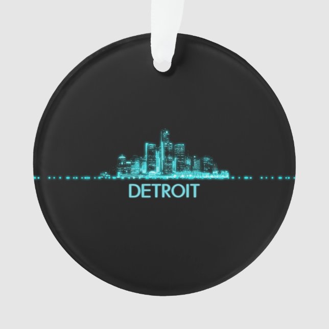 Detroit Skyline Ornament (Vorderseite)