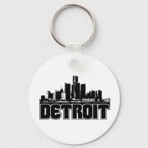 Detroit Skyline Schlüsselanhänger