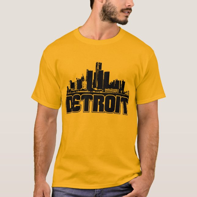 Detroit-Skyline T-Shirt (Vorderseite)