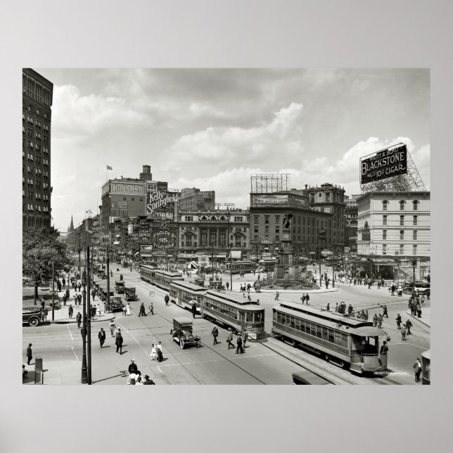 DETROIT SQUARE 1910 POSTER (Vorne)