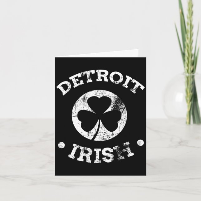 Detroit St Patricks Day Parade Paddy Detroit Iri-s Karte (Vorderseite)