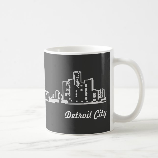 Detroit-Stadt Kaffeetasse (Rechts)