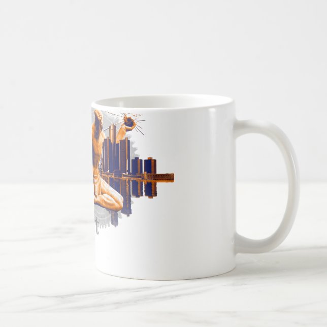 Detroit-Stadt Kaffeetasse (Rechts)