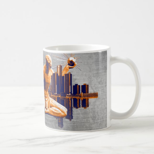 Detroit-Stadt Kaffeetasse (Rechts)