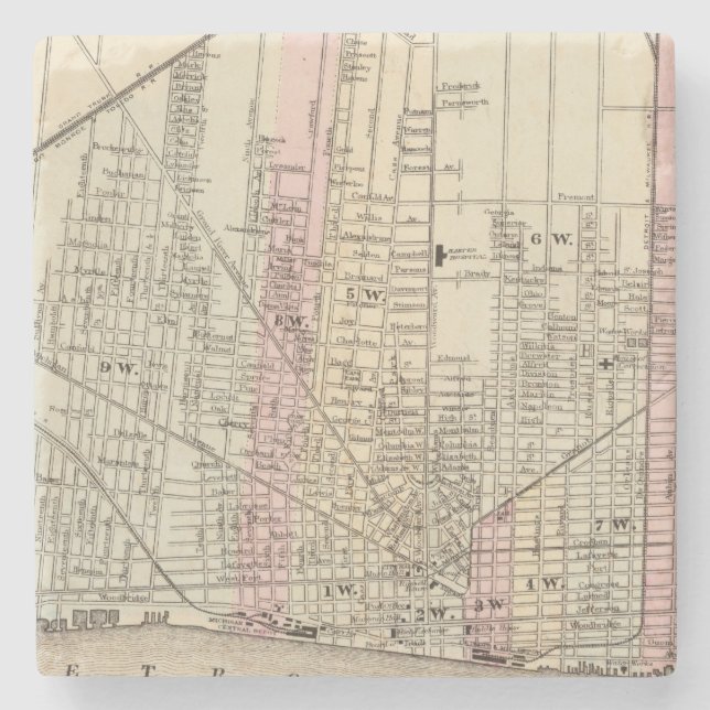 Detroit Steinuntersetzer (Vorderseite)