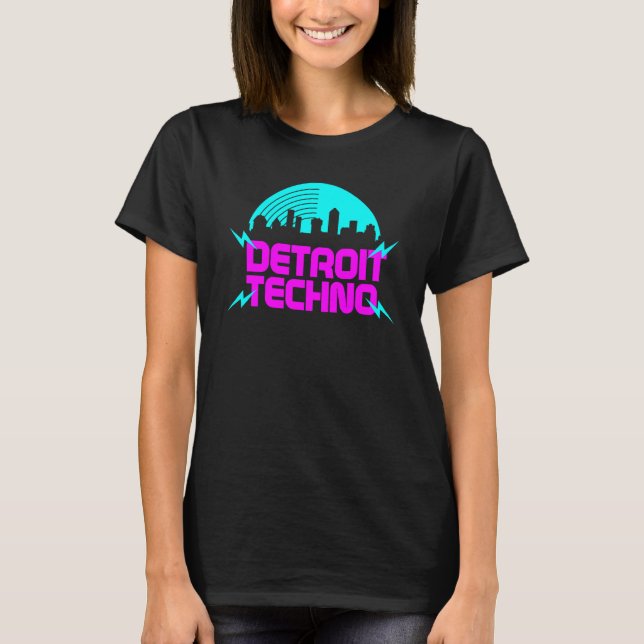 Detroit Techno House Musikfestival Rhythmisch Edm T-Shirt (Vorderseite)