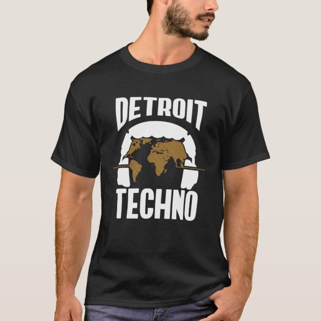 Detroit Techno House Musikfestival Synthpop EDM D T-Shirt (Vorderseite)