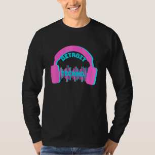 Detroit Techno Kopfhörer Edm Musik Festival Rave  T-Shirt