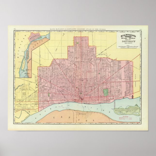 Detroit und Vicinity Poster (Vorne)