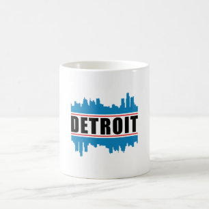 Detroit USA City Cityscape Skyline Funny Gift Idee Kaffeetasse