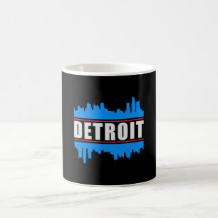 Detroit USA City Cityscape Skyline Trip Funny Gift Kaffeetasse