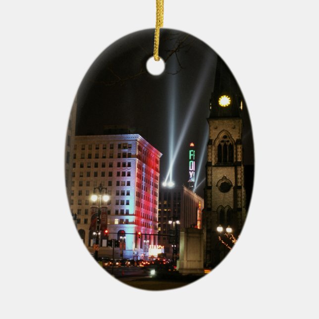 Detroit-Verzierung Keramik Ornament (Vorne)