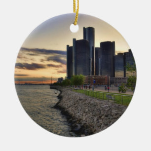 Detroit-Weihnachtsverzierung Keramik Ornament