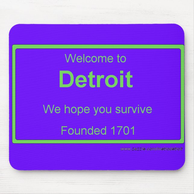Detroit-Willkommen Mousepad (Vorne)