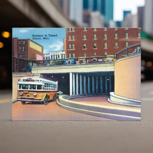 Detroit-Windsor-Tunnel Postkarte