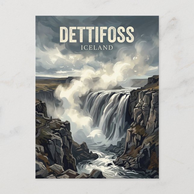 Dettifoss Island Postkarte (Vorderseite)