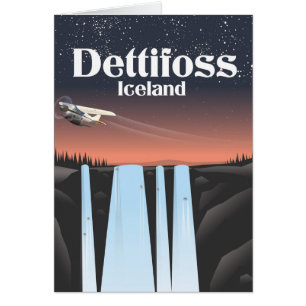 Dettifoss Island Reiseplakat.