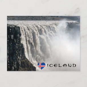 Dettifoss-Wasserfall im Vatnajokull NP - Island Postkarte