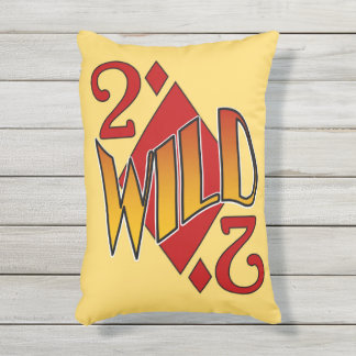 Deuces Wild 2 of Diamonds Jouer Coussin de carte