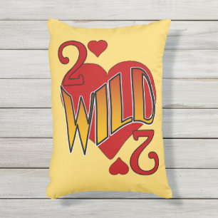 Deuces Wild 2 of Hearts Jeu Coussin de carte